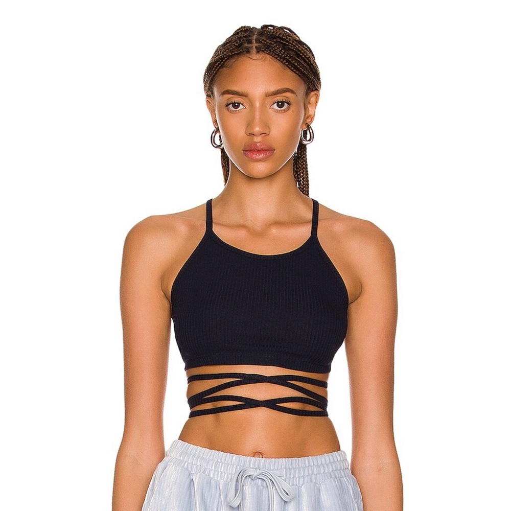 ADAM SELMAN SPORT Seamless Backless Wrap Top NWT